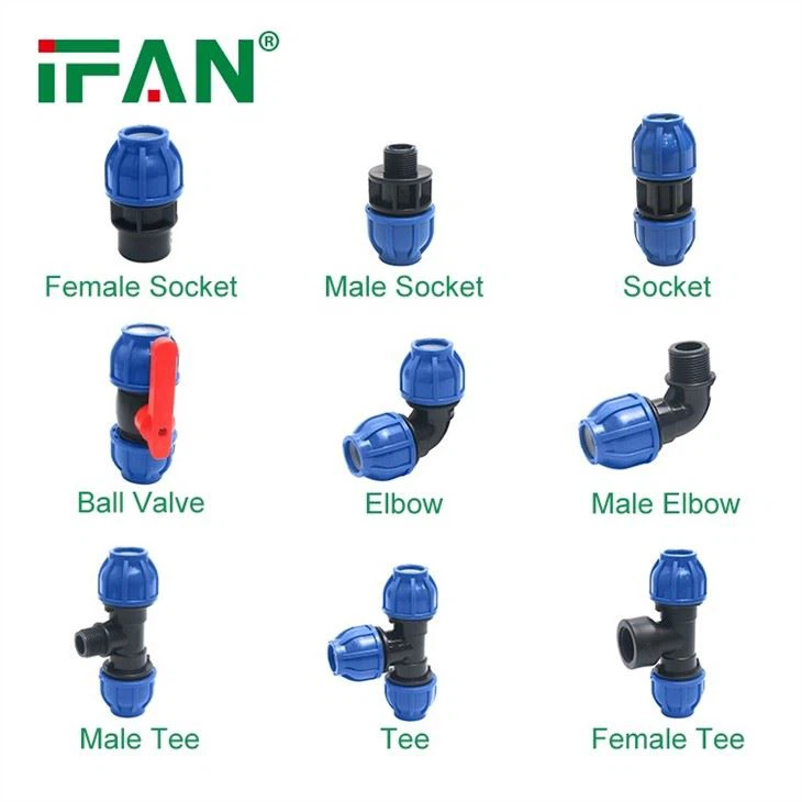 Raccordi per tubi in HDPE a compressione