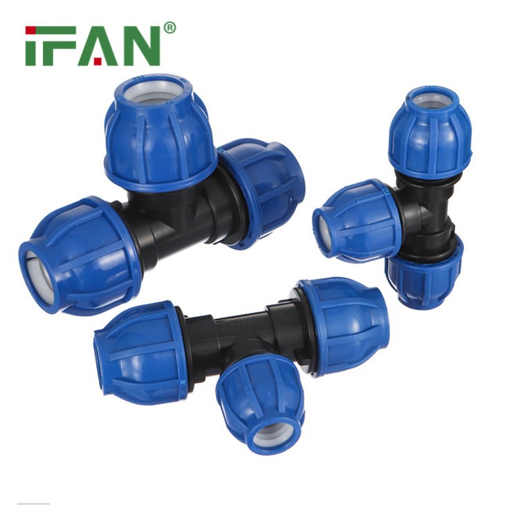 Raccordi per tubi in HDPE a T in PP